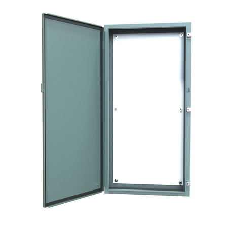 HAMMOND MFG. N12 Wallmount Enclosure with Panel, 48 x 24 x 8, Steel/Gray 1418Q8
